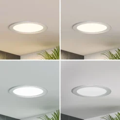 Prios LED uppoasennusvalaisin Cadance, hopea, 22 cm, CCT, IP44