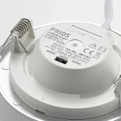 Prios LED uppoasennusvalaisin Cadance, hopea, 12 cm, 2 kpl, CCT-mittaussarja