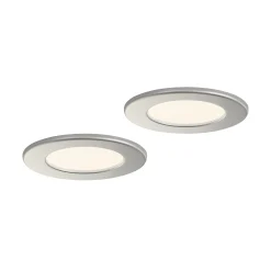 Prios LED uppoasennusvalaisin Cadance, hopea, 12 cm, 2 kpl, CCT-mittaussarja