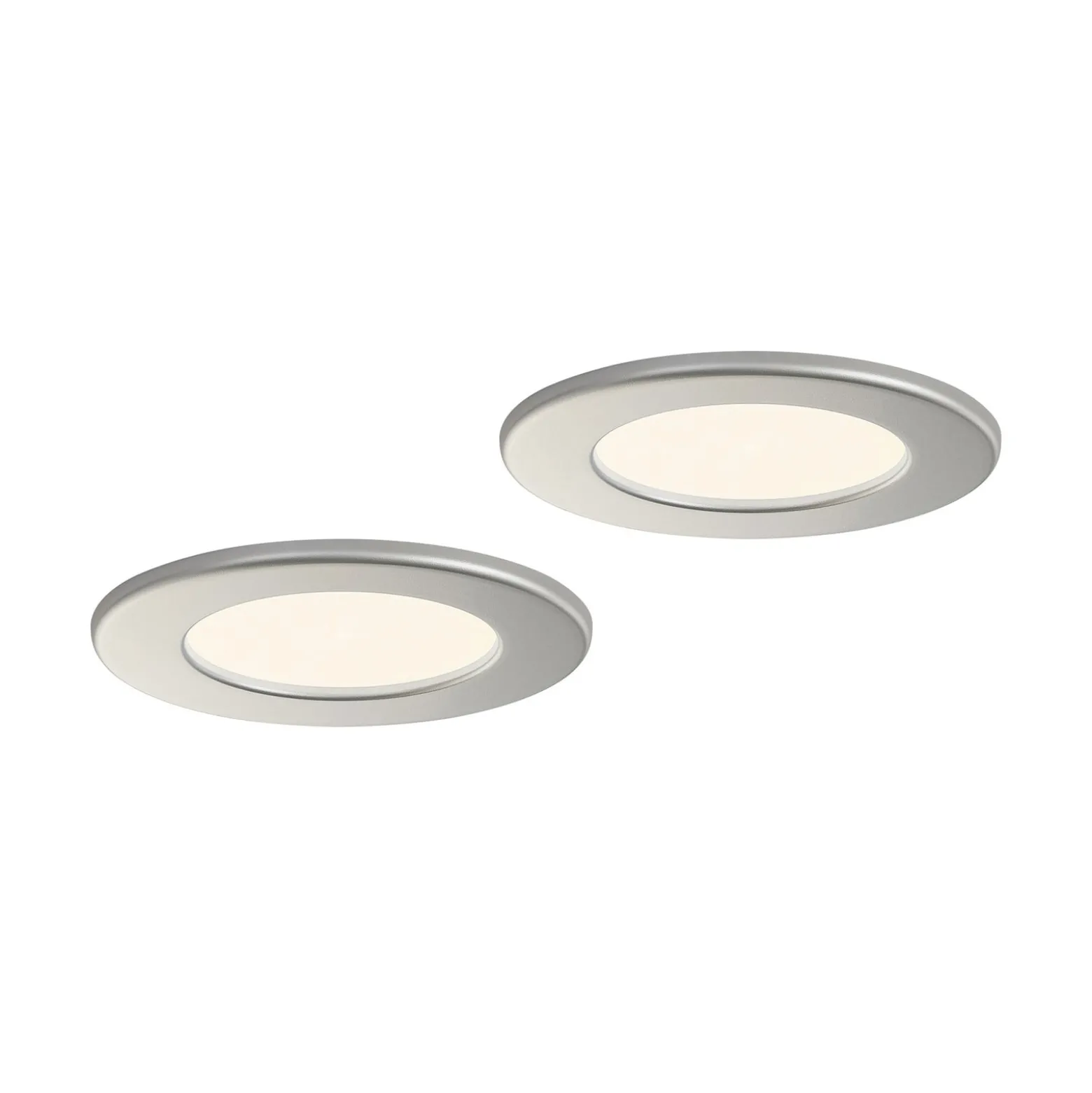 Prios LED uppoasennusvalaisin Cadance, hopea, 12 cm, 2 kpl, CCT-mittaussarja