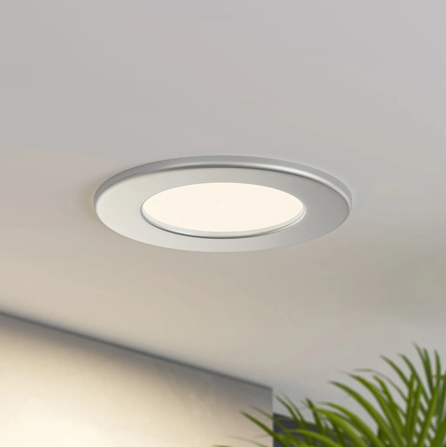 Prios LED uppoasennusvalaisin Cadance, hopea, 12 cm, 2 kpl, CCT-mittaussarja