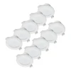 Prios LED uppoasennusvalaisin Rida, 10 kpl, valkoinen, 15 cm, CCT, IP44