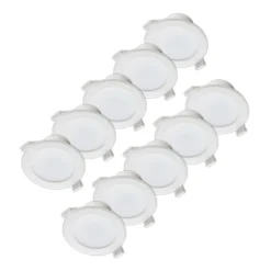 Prios LED uppoasennusvalaisin Rida, 10 kpl, valkoinen, 15 cm, CCT, IP44