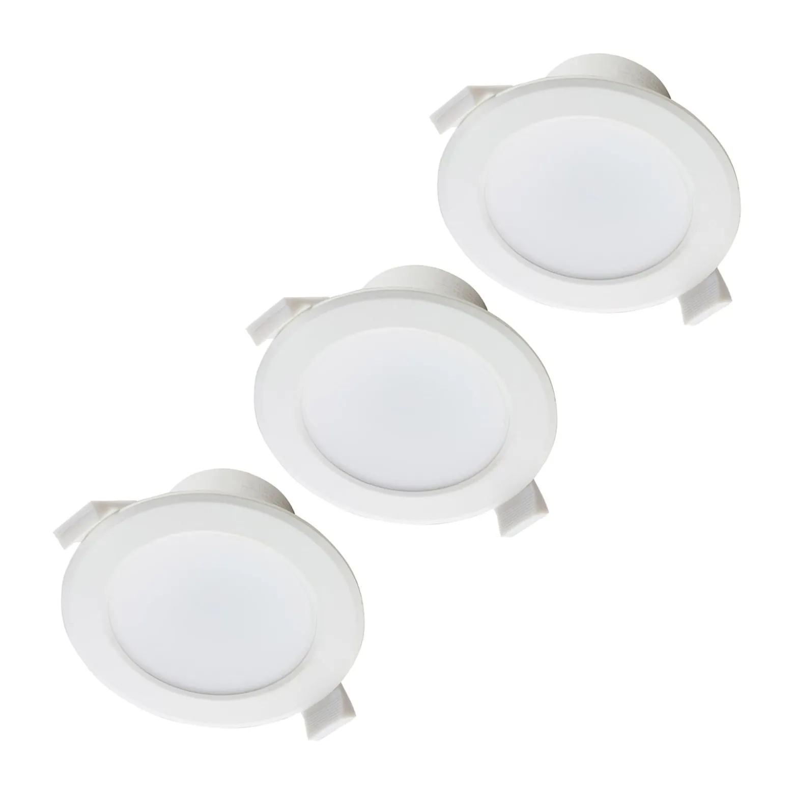 Prios LED uppoasennusvalaisin Rida, 3 kpl, valkoinen, 19cm, CCT, IP44