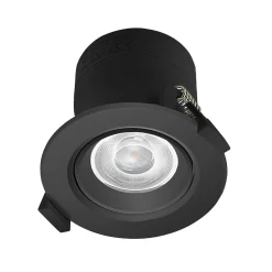 Prios LED uppoasennusvalaisin Shima, musta, 7 W, 3000K, himmennettävä