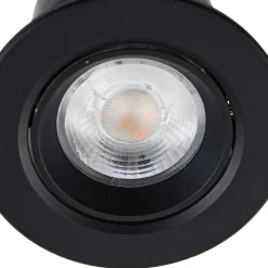 Prios LED uppoasennusvalaisin Shima, musta, 7 W, 3000K, himmennettävä