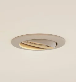 Prios upotettava kattovalaisin Fibur, beige, alumiini, Ø 8,2 cm