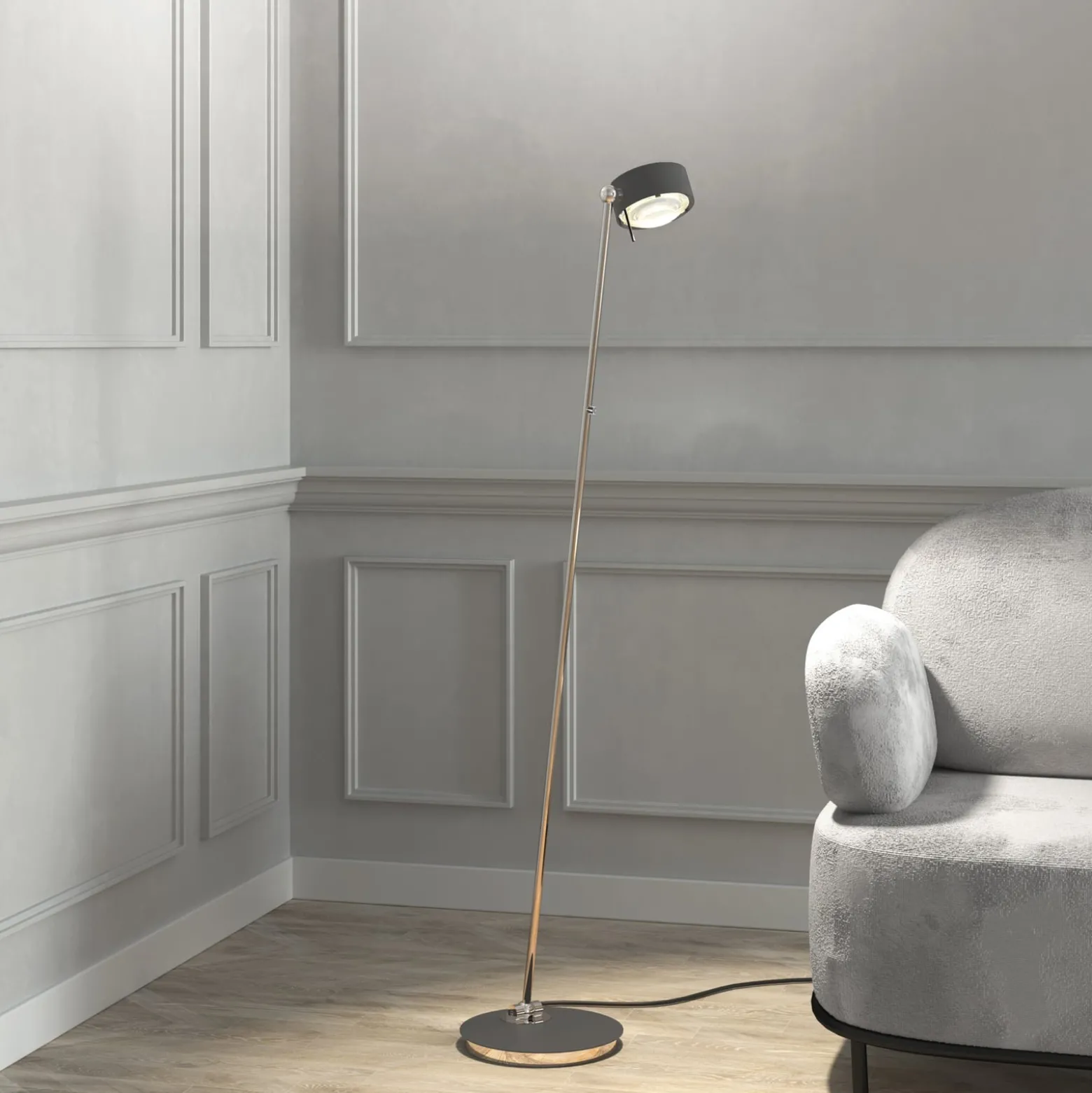 Puk! 120 Floor LED kirkas/matta linssi, antr.valk.