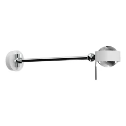 Puk Mini Hotel LED, 30cm, kirkkaat linssit, valkoinen/kromi