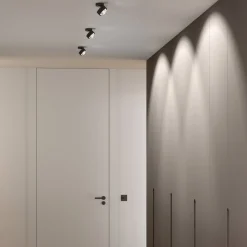 Puk Mini Move LED, kirkas linssi, musta matta/kromi