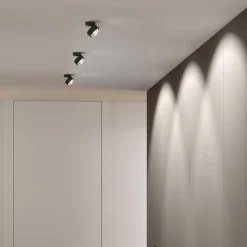 Puk Mini Move LED, kirkas linssi, musta matta/kromi