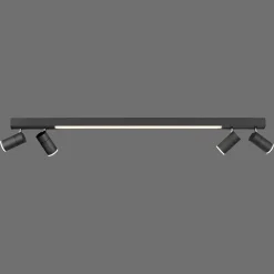PURE LED-kattovalaisin Lines, 120 cm, antrasiitti, kaukosäädin