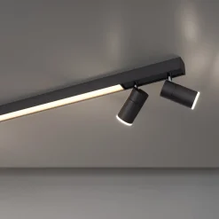 PURE LED-kattovalaisin Lines, 120 cm, antrasiitti, kaukosäädin