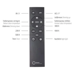 PURE LED-kattovalaisin Lines, valkoinen, 110 cm, CCT, kaukosäädin