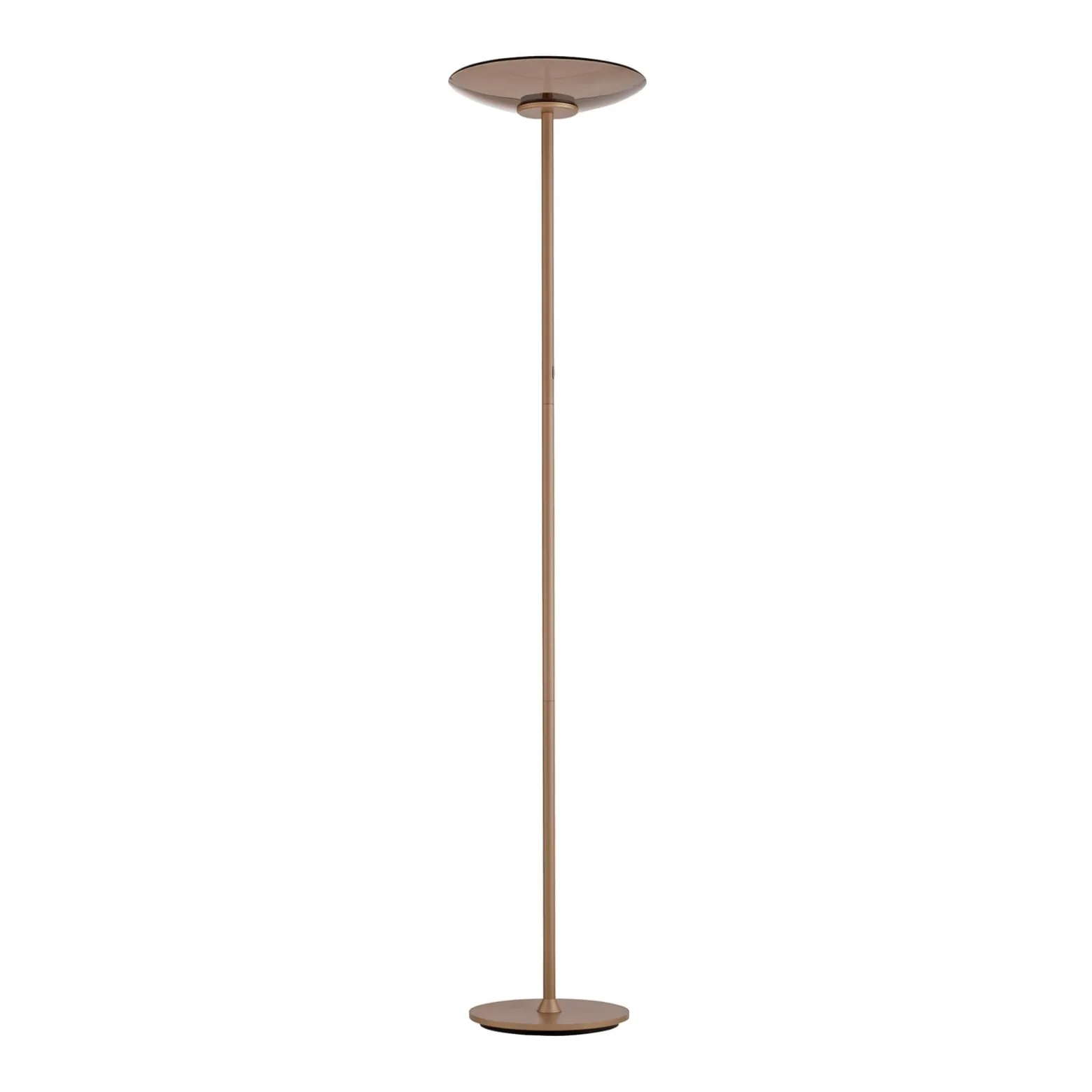PURE LED-lattiavalaisin Moon pronssinvärinen alumiini/lasi himmennin