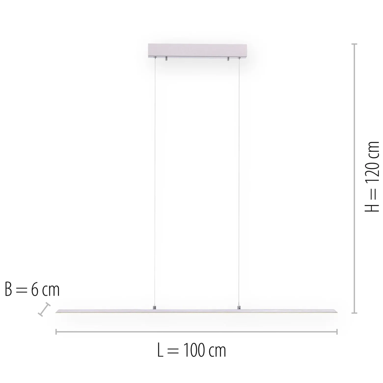 PURE LED-riippuvalaisin Lite, hopea, 100 cm, CCT, himmennettävä