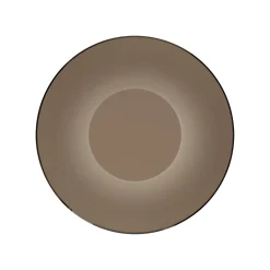 PURE LED-seinävalaisin Moon, pronssi, Ø 32 cm, lasi/alumiini