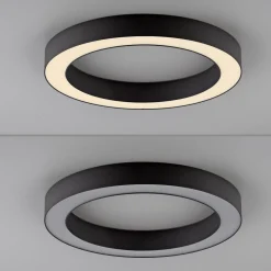 PURE Lines -LED-kattovalaisin, halkaisija 35 cm, grafiitti, CCT, kaukosäädin