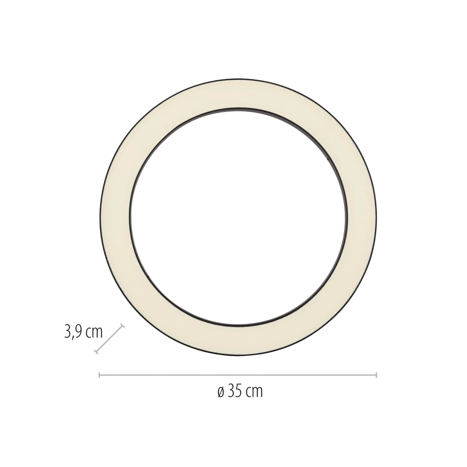 PURE Lines -LED-kattovalaisin, halkaisija 35 cm, grafiitti, CCT, kaukosäädin