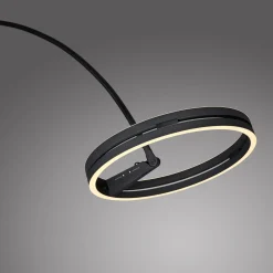PURE Loop-Bow -LED-lattiavalo, musta, ulottuvuus 290 cm, CCT
