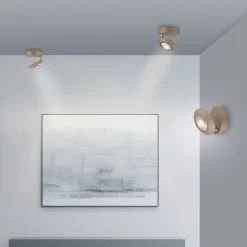 PURE Oculis -LED-kattovalaisin, pronssinvärinen, halkaisija 15 cm, rauta/lasi