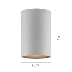 PURE Point -kylpyhuoneen LED-kattolamppu, valkoinen, halkaisija 6 cm, metallia,