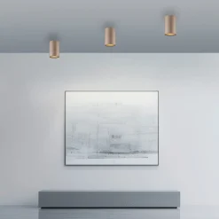 PURE Point -kylpyhuoneen LED-kattovalaisin, pronssinvärinen, halkaisija 6 cm,