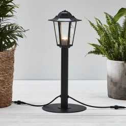 Puutarha 24 LED polku- ja polkuliitäntävalaisin, musta, 3W