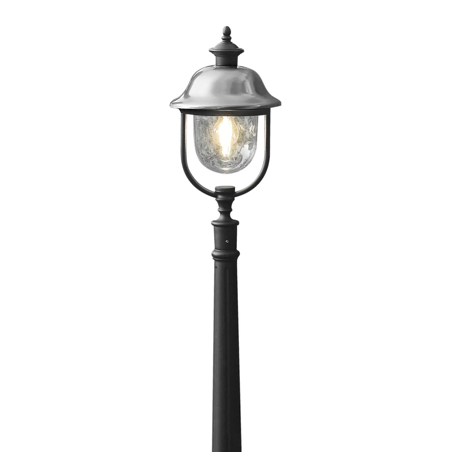Pylväsvalaisin Parma, musta, metalli, korkeus 118 cm, E27, IP43