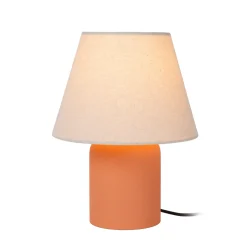 Pöytälamppu Macia, terrakotta/luonnonväri 27 cm keraaminen/kangas