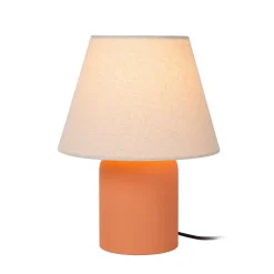 Pöytälamppu Macia, terrakotta/luonnonväri 27 cm keraaminen/kangas