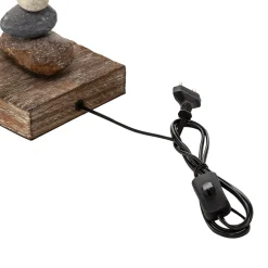 Pöytälamppu Seregon kivikoristeilla, korkeus 63 cm