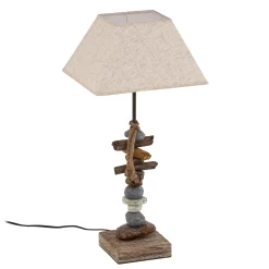 Pöytälamppu Seregon kivikoristeilla, korkeus 63 cm