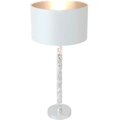 Pöytävalaisin Cancelliere Rotonda valkoinen/hopea 57 cm