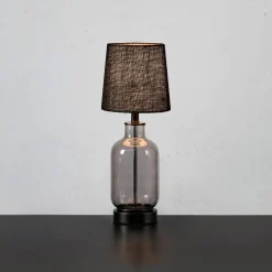 Pöytävalaisin Costero, savuharmaa/musta, 43 cm