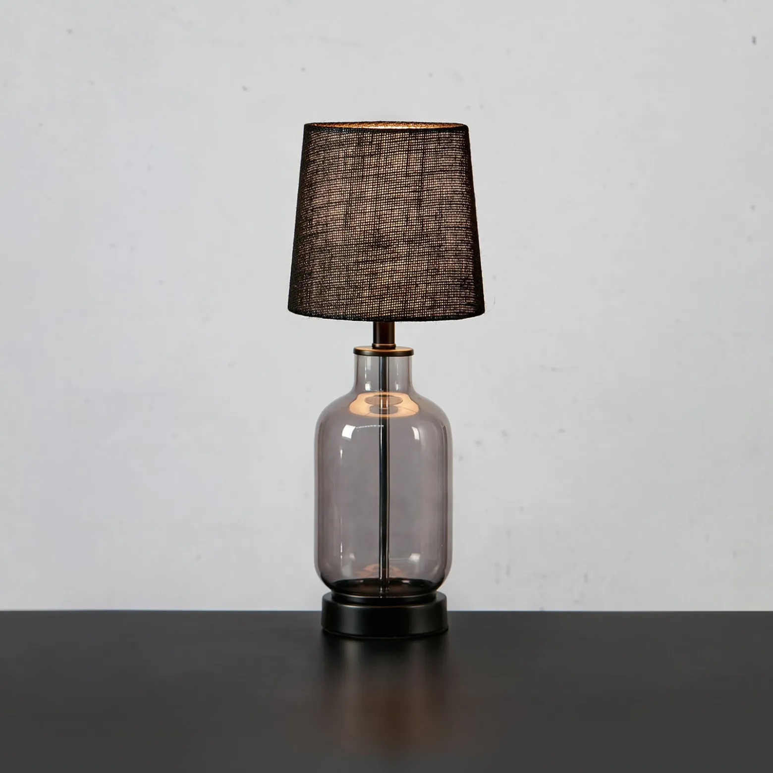 Pöytävalaisin Costero, savuharmaa/musta, 43 cm