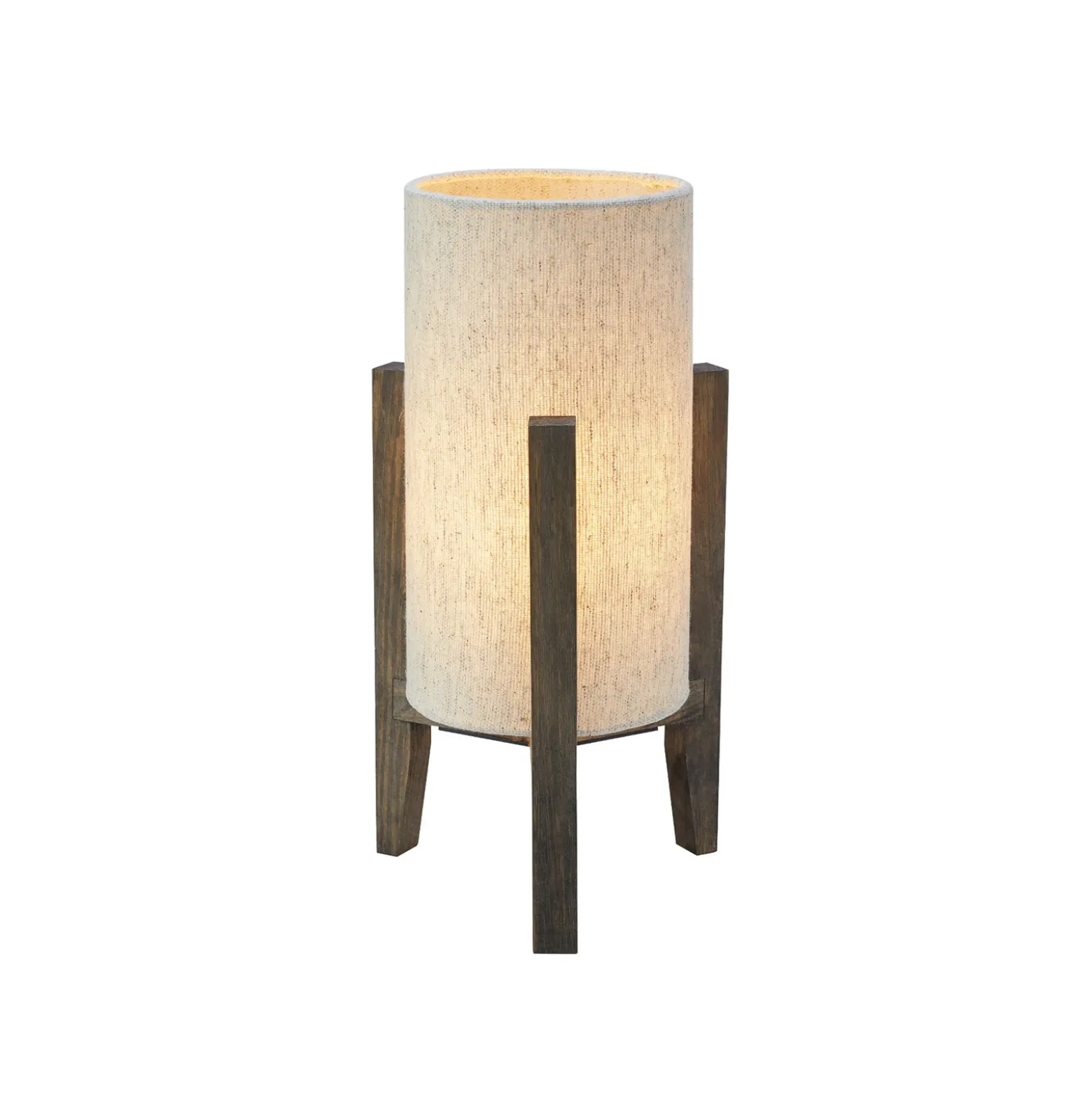 Pöytävalaisin Eruca, korkeus 34 cm, ruskea/beige, puu/pellava
