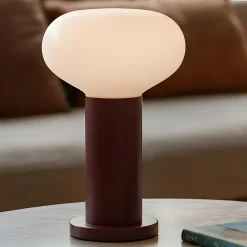 Pöytävalaisin Flo, punainen, Ø 19 cm, lasi