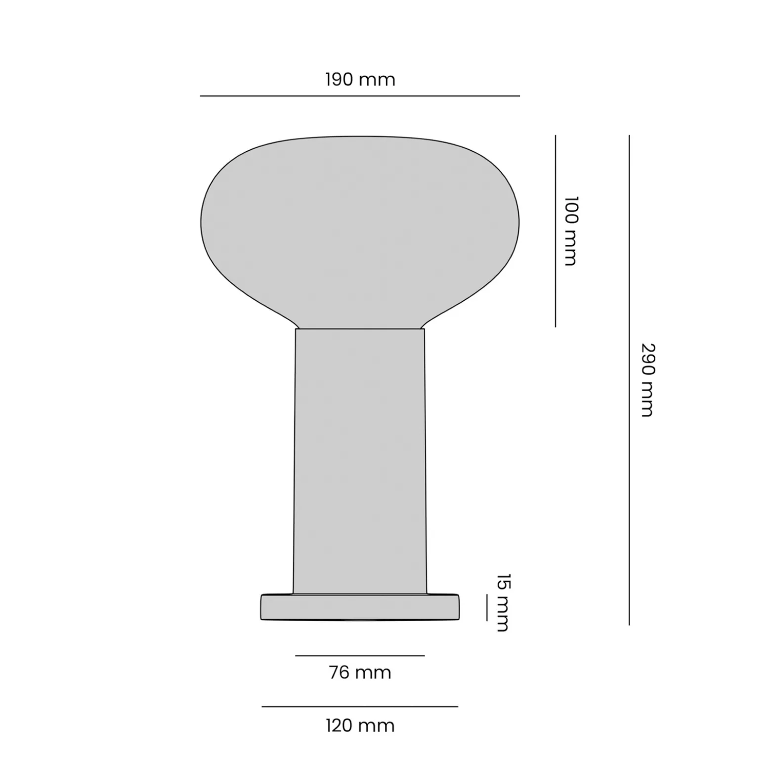 Pöytävalaisin Flo, vihreä, Ø 19 cm, lasi
