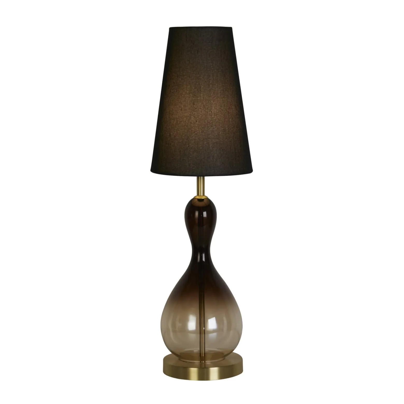 Pöytävalaisin Marakesh musta/savunharmaa korkeus 67 cm tekstiili/lasi
