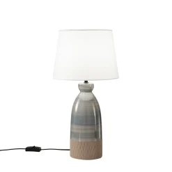 Pöytävalaisin Navajo, korkeus 49 cm, värikäs/valkoinen, keraaminen/kangas