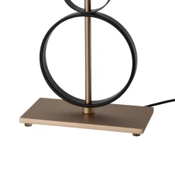 Pöytävalaisin Priam, musta/kulta, teräs, korkeus 42 cm