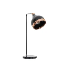 Pöytävalaisin Yildo, musta/kupari, metalli, korkeus 52 cm