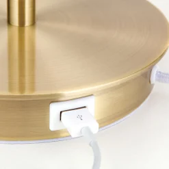 Pöytävalo Ludwig, USB-liitäntä valkoinen/messinki
