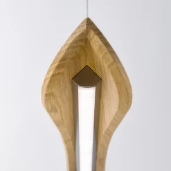 Quitani LED-riippuvalaisin Hiba, luonnon tammi, pituus 118 cm