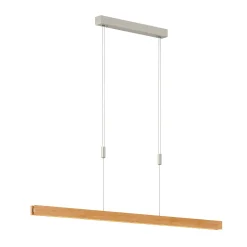 Quitani LED-ripustusvalaisin Alin, pituus 138 cm, tammi luonnonvärinen
