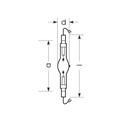 RADIUM monimetallilamppu K12s 1950W HRI-TS D/S kirkas