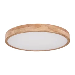 Rainer LED-kattovalaisin, Ø 60 cm, puuefekti, metalli, CCT