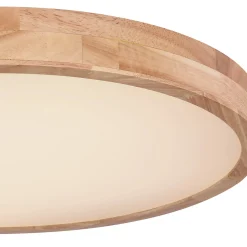 Rainer LED-kattovalaisin, Ø 60 cm, puuefekti, metalli, CCT