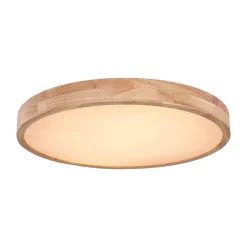 Rainer LED-kattovalaisin, Ø 60 cm, puuefekti, metalli, CCT